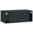 Væghængt TV-skab Sort 78,5 x 41 x 30 cm Konstrueret træ
