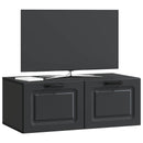 Væghængt TV-skab Sort 78,5 x 41 x 30 cm Konstrueret træ