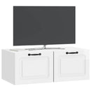 Væghængt TV-skab Vægmonteret Hvid højglans 78,5 x 41 x 30 cm