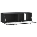 Væghængt TV-skab Sort 98 x 41 x 30 cm Konstrueret træ