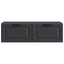 Væghængt TV-skab Sort 98 x 41 x 30 cm Konstrueret træ