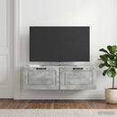 Væghængt TV-skab Betongrå 98 x 41 x 30 cm Konstrueret træ