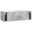 Væghængt TV-skab Betongrå 98 x 41 x 30 cm Konstrueret træ