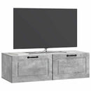 Væghængt TV-skab Betongrå 98 x 41 x 30 cm Konstrueret træ