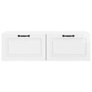 Væghængt TV-skab Hvid højglans 98 x 41 x 30 cm Konstrueret træ