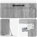 Væghængt TV-skab Grå sonoma-eg 98 x 41 x 30 cm Konstrueret træ