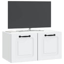 Væghængt TV-skab Hvid 59,5 x 31 x 30 cm Konstrueret træ