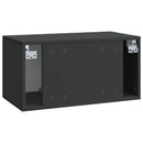 Væghængt TV-skab Sort 59,5 x 31 x 30 cm Konstrueret træ