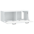 Væghængt TV-skab Hvid 78,5 x 31 x 30 cm Konstrueret træ