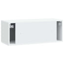 Væghængt TV-skab Hvid 78,5 x 31 x 30 cm Konstrueret træ