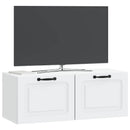 Væghængt TV-skab Hvid 78,5 x 31 x 30 cm Konstrueret træ