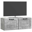 Væghængt TV-skab Betongrå 78,5 x 31 x 30 cm Konstrueret træ
