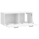 Væghængt TV-skab Vægmonteret Hvid højglans 78,5 x 31 x 30 cm