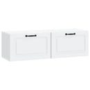 Væghængt TV-skab Hvid 98 x 31 x 30 cm Konstrueret træ