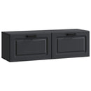 Væghængt TV-skab Sort 98 x 31 x 30 cm Konstrueret træ