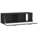 Væghængt TV-skab Sort 98 x 31 x 30 cm Konstrueret træ