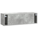 Væghængt TV-skab Betongrå 98 x 31 x 30 cm Konstrueret træ