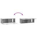 Væghængt TV-skab Betongrå 98 x 31 x 30 cm Konstrueret træ