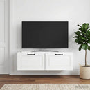 Væghængt TV-skab Hvid højglans 98 x 31 x 30 cm Konstrueret træ