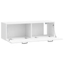 Væghængt TV-skab Hvid højglans 98 x 31 x 30 cm Konstrueret træ