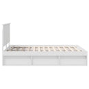 Sengestel med hovedgærde Hvid 140 x 190 cm Massiv fyrretræ