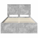 Sengestel med hovedgærde Beton 120 x 200 cm Massiv fyrretræ