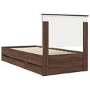 Sengestel med skuffe Brun eg 90 x 190 cm Ingeniørtræ