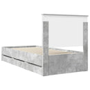 Sengestel med skuffe Beton Grå 90 x 200 cm Ingeniørtræ