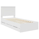 Sengestel med skuffe Hvid 75 x 190 cm Ingeniørtræ
