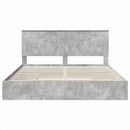 Opbevaringsseng Beton Grå 200 x 200 cm Konstrueret træ