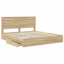 Opbevaringsseng Sonoma eg 180 x 200 cm Konstrueret træ