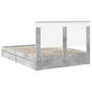 Opbevaringsseng Beton Grå 150 x 200 cm Konstrueret træ