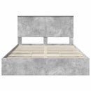 Opbevaringsseng Beton Grå 150 x 200 cm Konstrueret træ