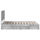 Opbevaringsseng Beton Grå 150 x 200 cm Konstrueret træ