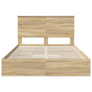 Opbevaringsseng Sonoma eg 140 x 190 cm Konstrueret træ