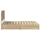 Opbevaringsseng Sonoma eg 140 x 190 cm Konstrueret træ