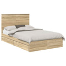 Opbevaringsseng Sonoma eg 135 x 190 cm Konstrueret træ