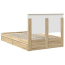Opbevaringsseng Sonoma eg 135 x 190 cm Konstrueret træ