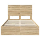 Opbevaringsseng Sonoma eg 135 x 190 cm Konstrueret træ