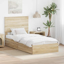 Opbevaringsseng Sonoma eg 100 x 200 cm Konstrueret træ