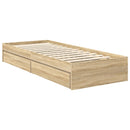 Opbevaringsseng Sonoma eg 75 x 190 cm Konstrueret træ