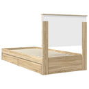 Opbevaringsseng Sonoma eg 75 x 190 cm Konstrueret træ