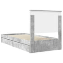 Opbevaringsseng Beton Grå 75 x 190 cm Konstrueret træ