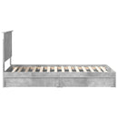 Opbevaringsseng Beton Grå 75 x 190 cm Konstrueret træ