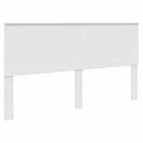 Sengestel med hovedgærde Hvid 180 x 200 cm Konstrueret træ