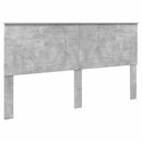 Sengestel med hovedgærde Beton Grå 180 x 200 cm Konstrueret træ