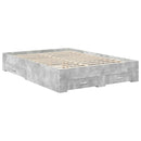 Sengestel med hovedgærde Beton Grå 150 x 200 cm Konstrueret træ