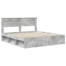 Sengestel med hovedgærde Beton 180 x 200 cm Massiv fyrretræ