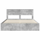 Sengestel med hovedgærde Beton 180 x 200 cm Massiv fyrretræ