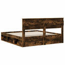 Sengestel med hovedgærde Røget eg 180 x 200 cm Massiv fyrretræ